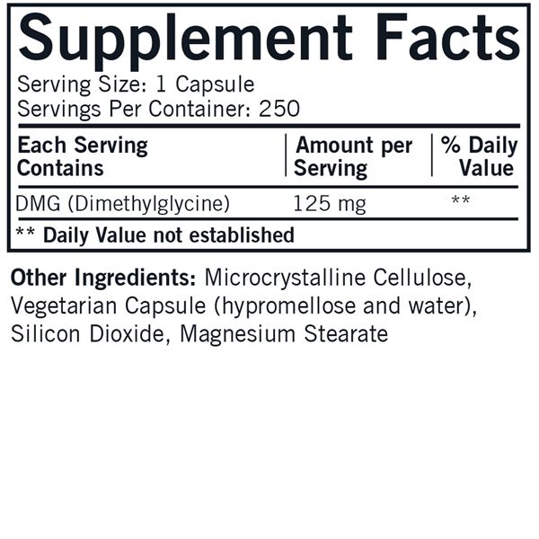 DMG (Dimethylglycine) 125 mg - Hypoallergenic - 250 capsules