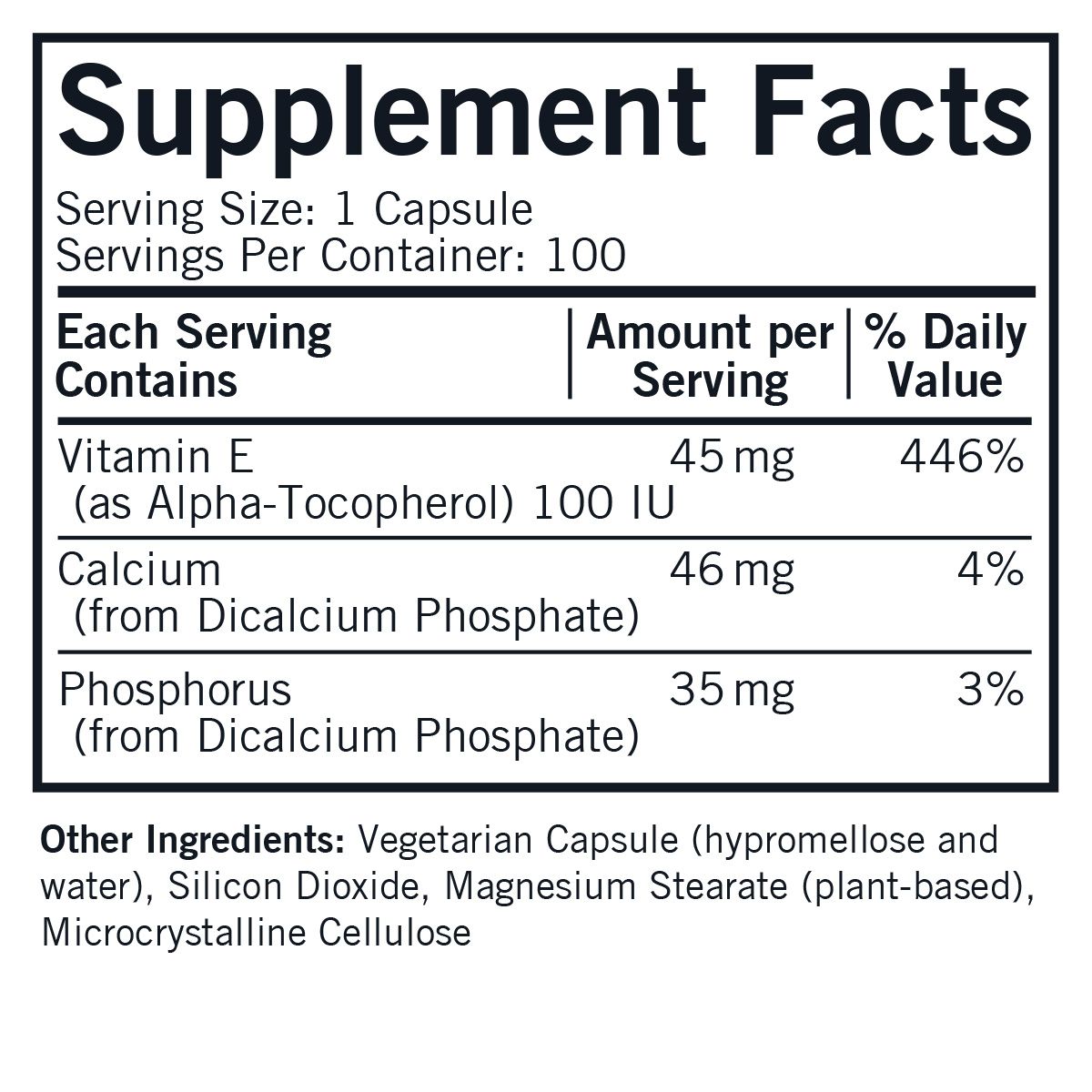 Vitamin E 100 IU