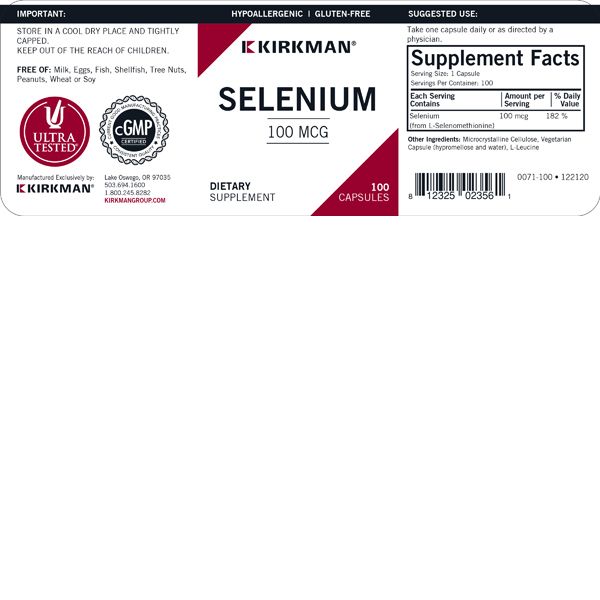 Selenium 100 mcg - Hypoallergenic