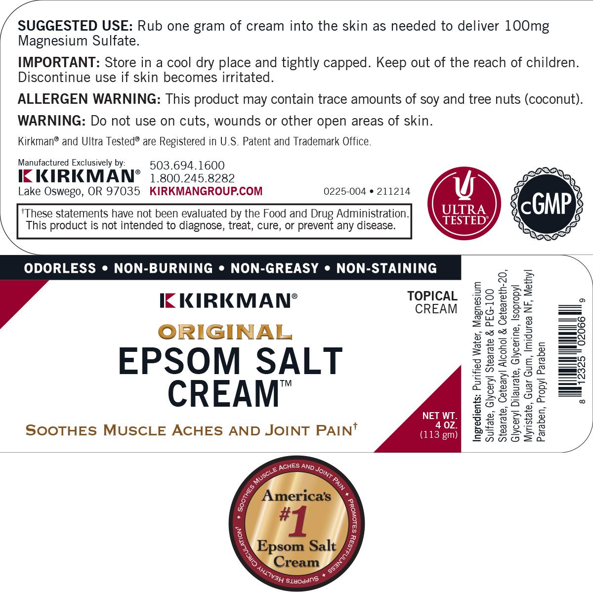 Kirkman's Original Epsom Salt Cream™