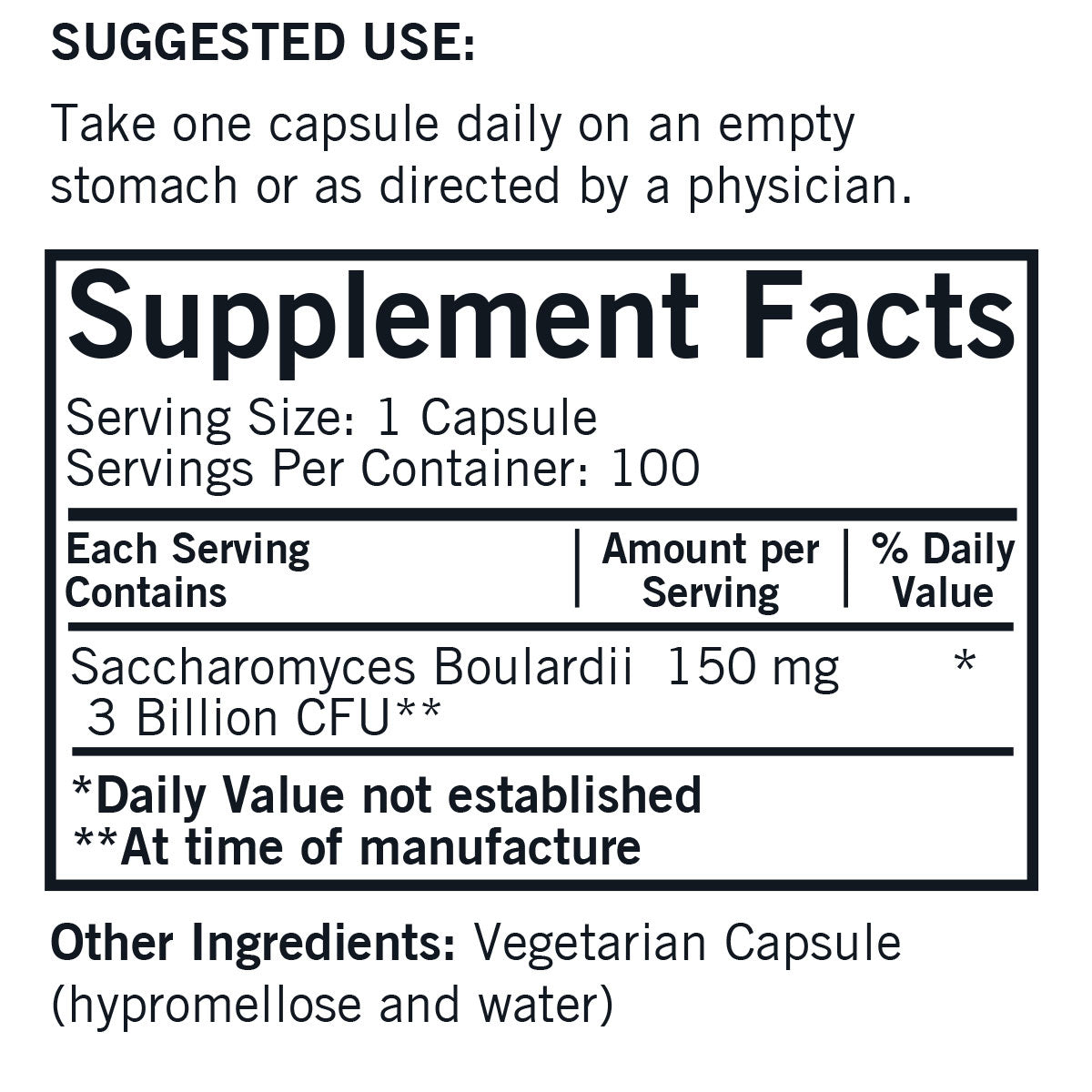 Saccharomyces Boulardii 100