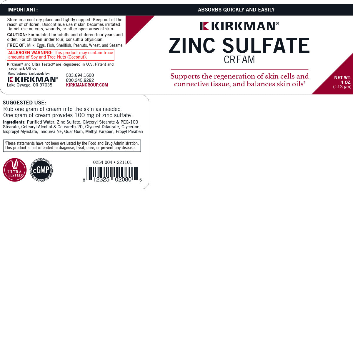 Zinc Sulfate Cream