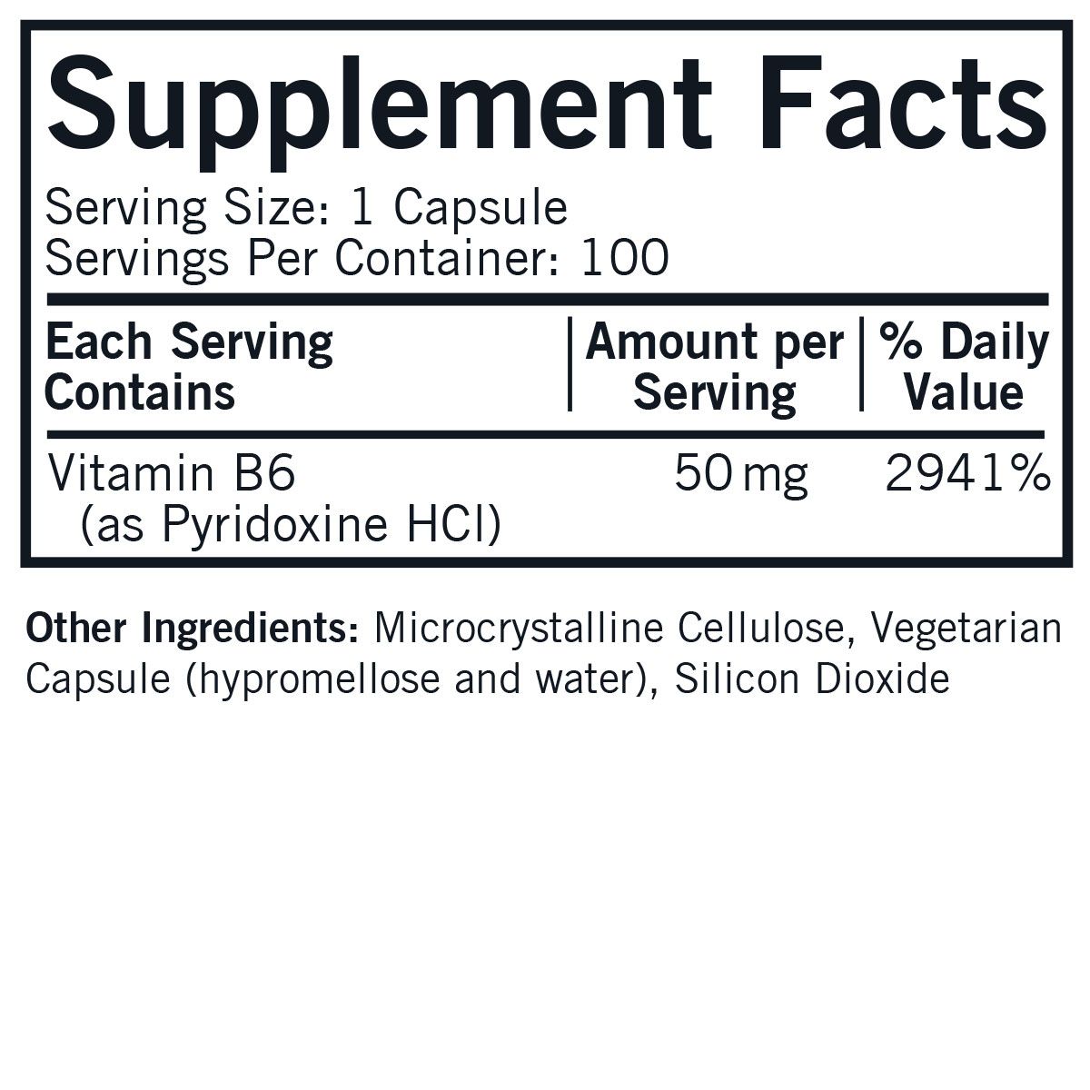 Vitamin B6  50mg