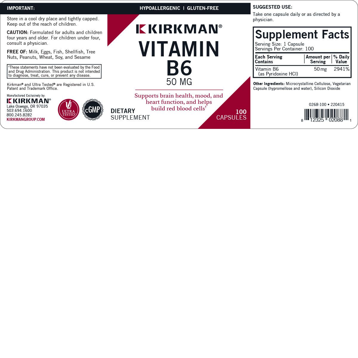 Vitamin B6  50mg