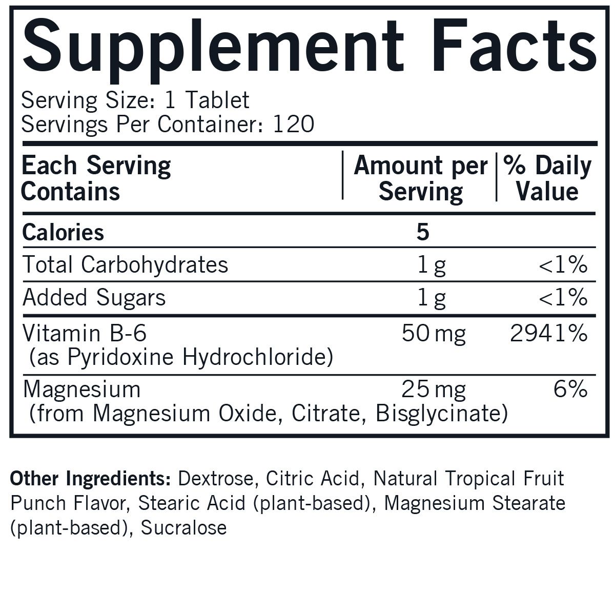 Chewable Vitamin B6 with Magnesium