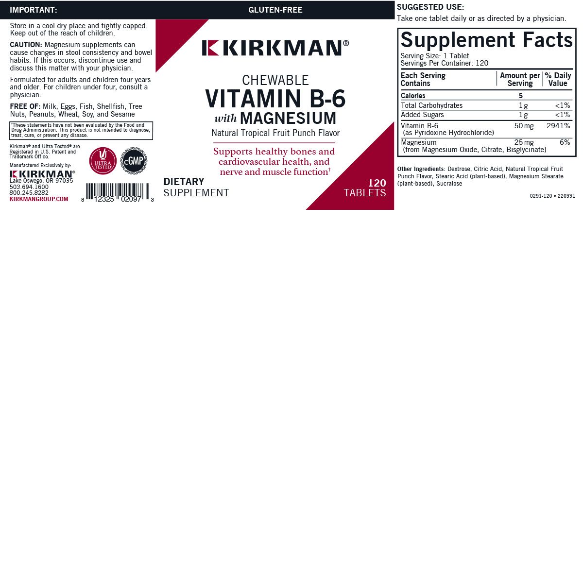 Chewable Vitamin B6 with Magnesium