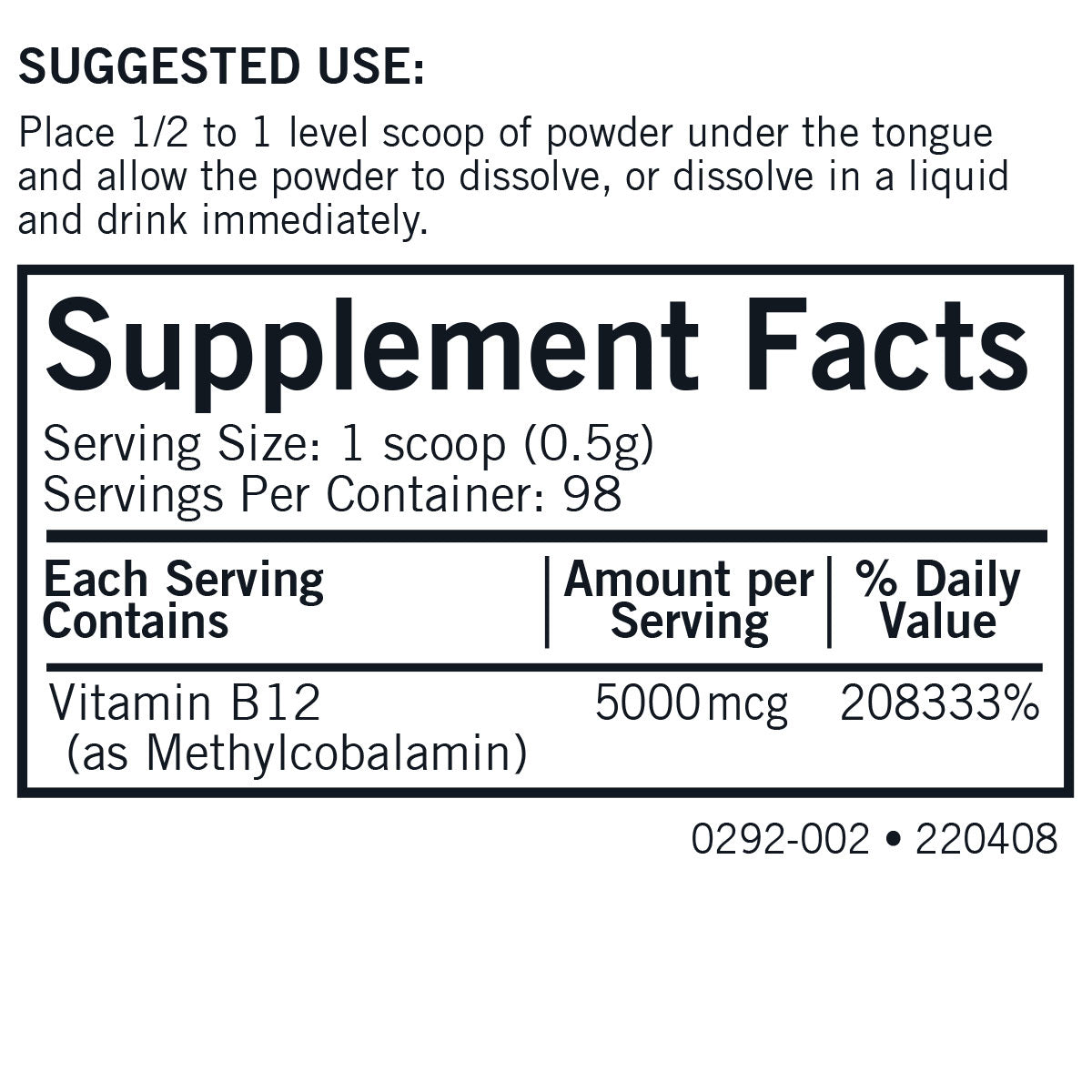 Super B12 (Methylcobalamin Concentrated Powder)