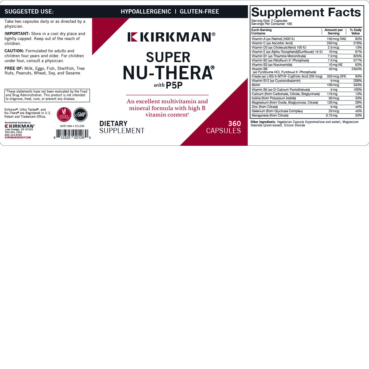 Super Nu-Thera® - Hypoallergenic