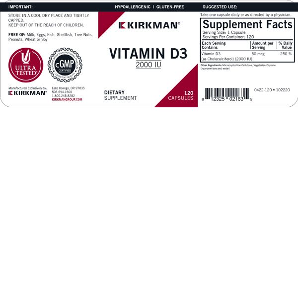 Vitamin D3 2000 IU Caps