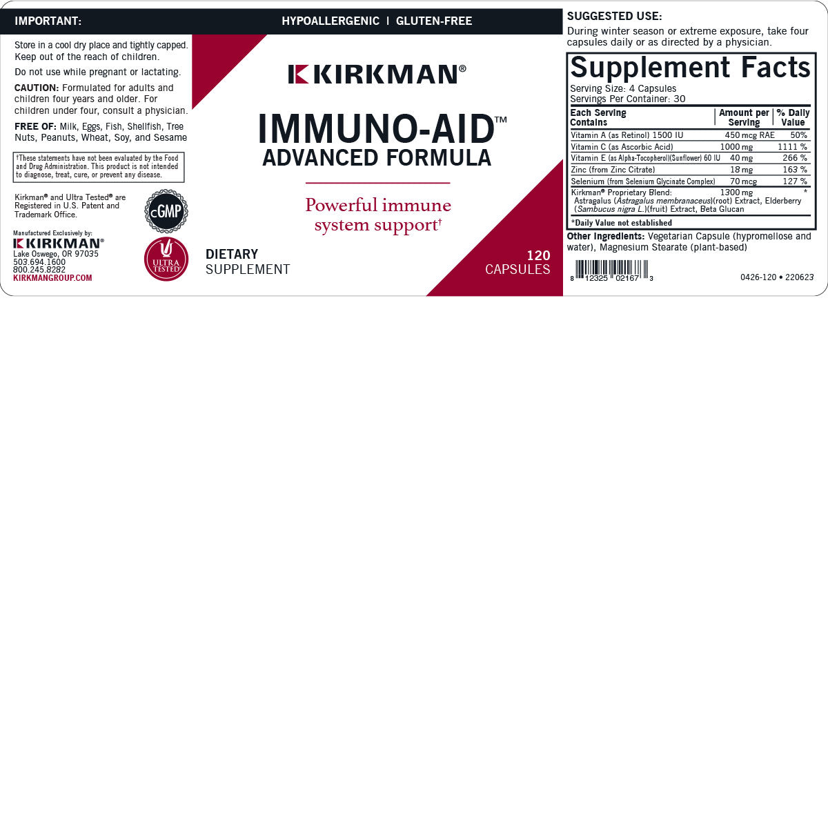 Immuno-Aid  Advanced Formula 120ct