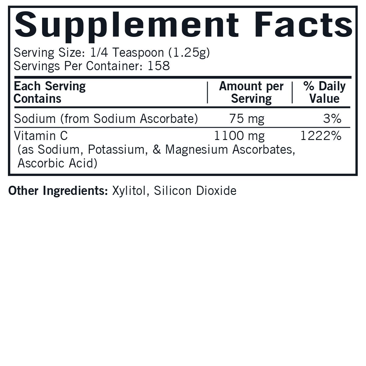 Buffered Vitamin C Powder, Unflavored, Bio-Max Series - Hypoallergenic