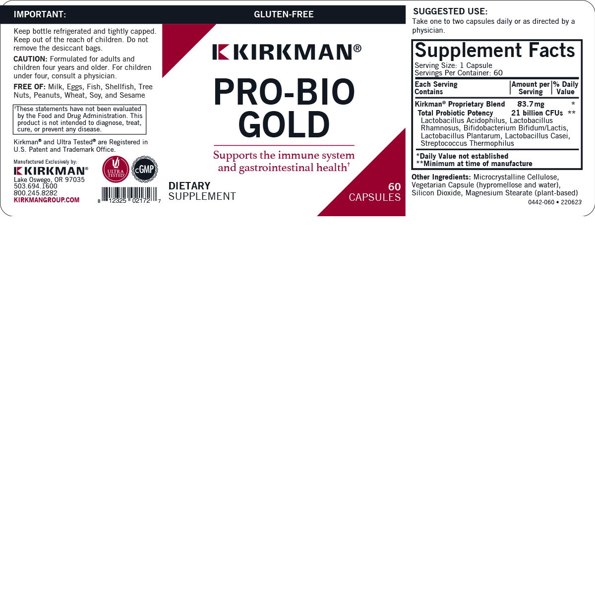 Pro-Bio Gold™ - Hypoallergenic 60 ct