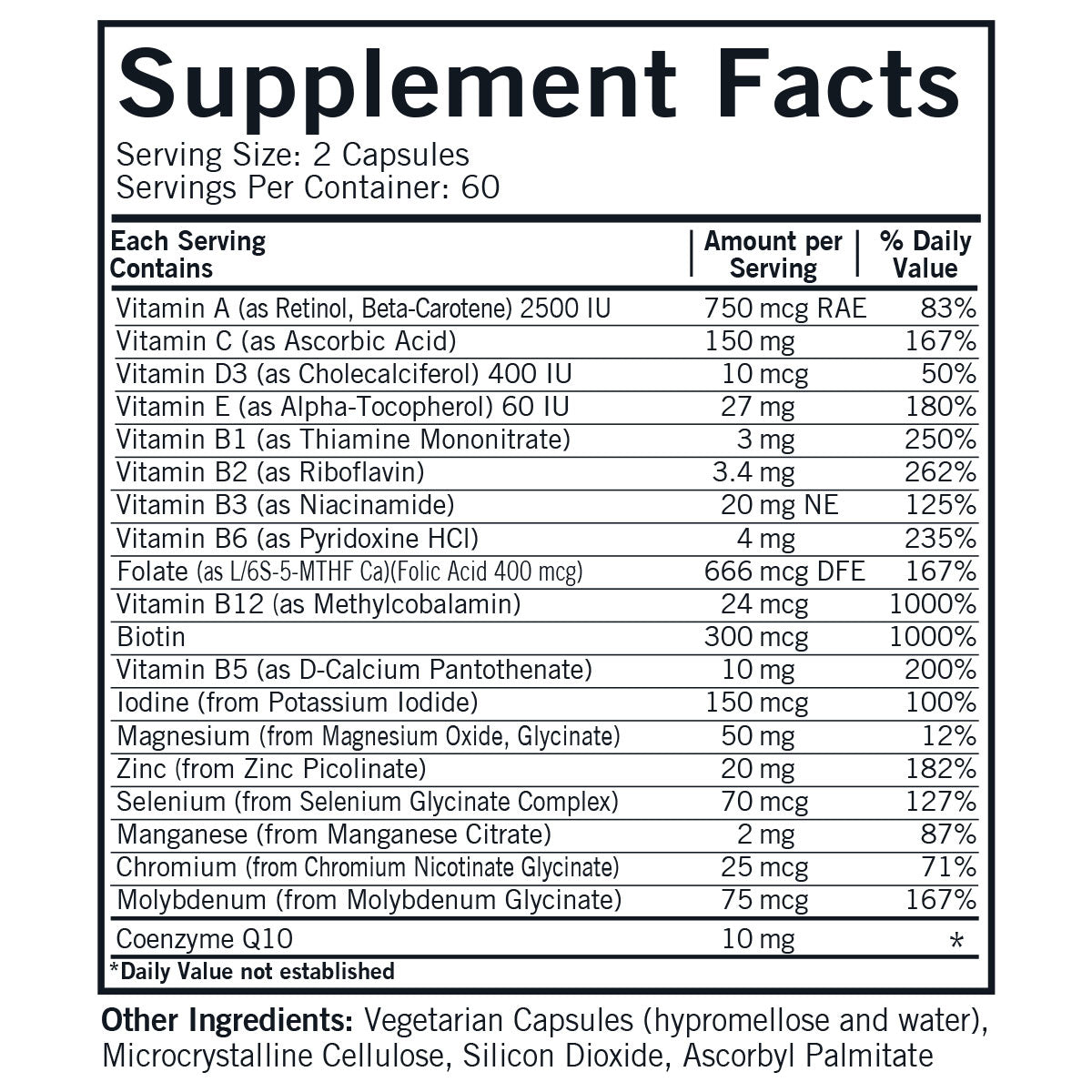 Children's Multivitamin & Mineral with 5-MTHF - Hypoallergenic