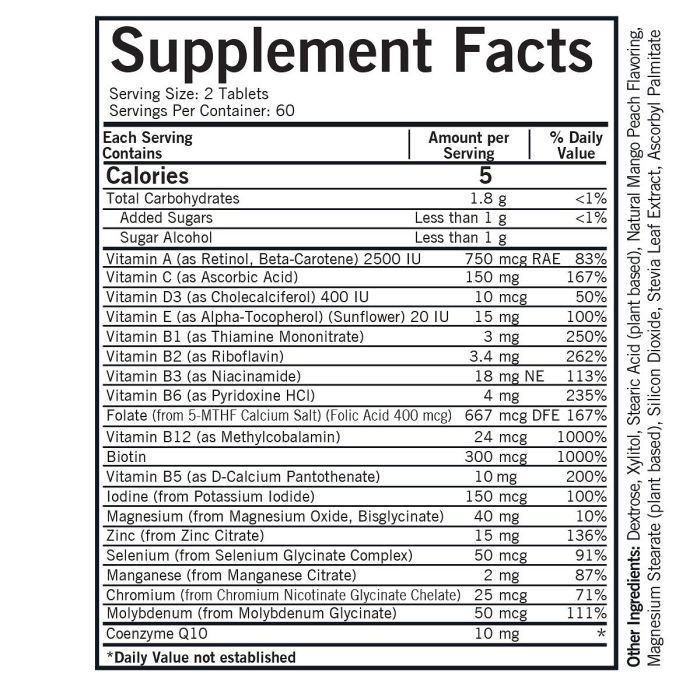 Children’s Multivitamin & Mineral Chewable Wafers with 5-MTHF