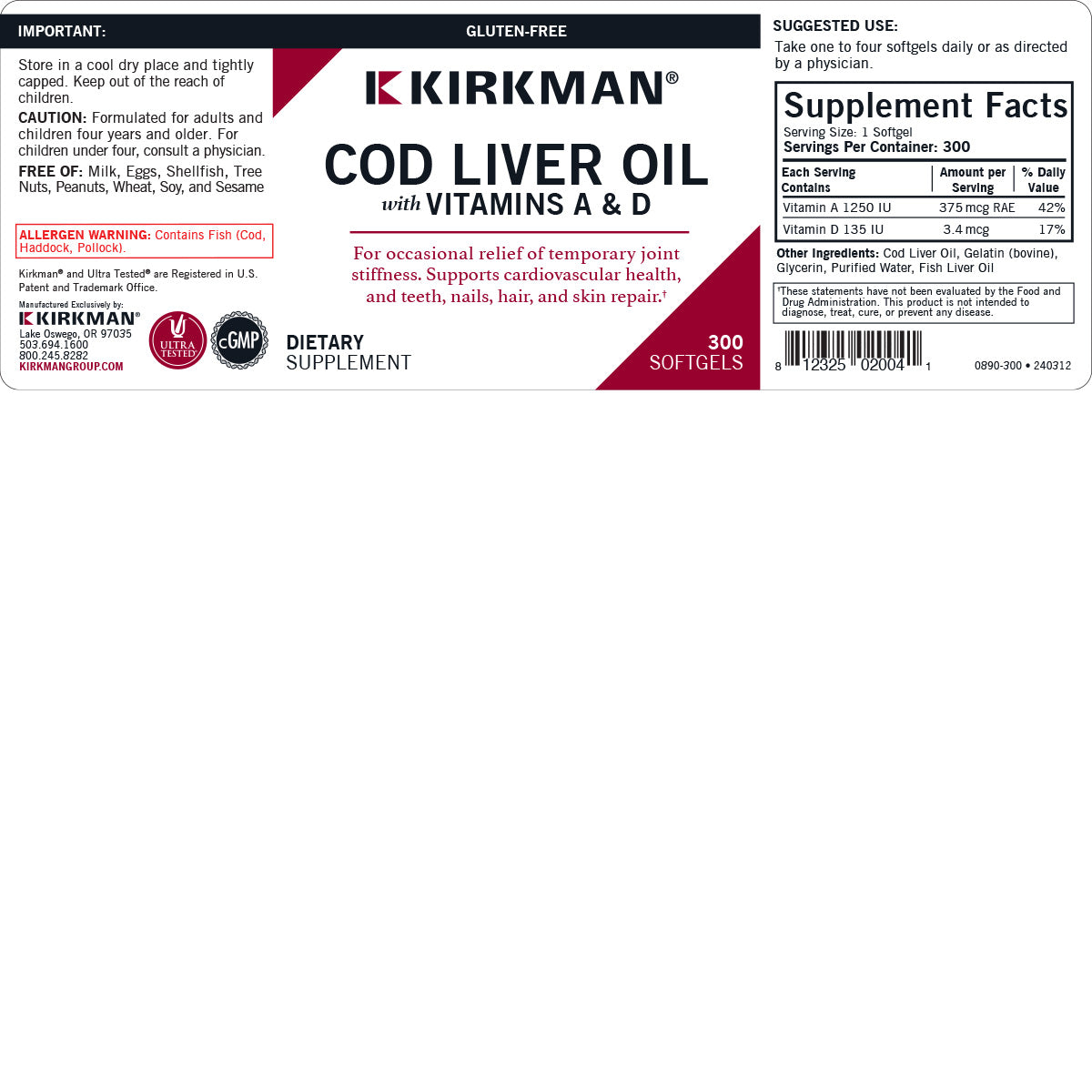 Cod Liver Oil with Vitamins A & D