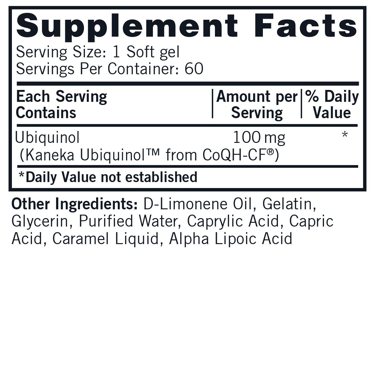 Ubiquinol Super CoQ10 100 mg